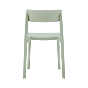 Tibo Stackable Indoor Outdoor Side Chair Versatile Colorful Modern Seating for Patio Garden