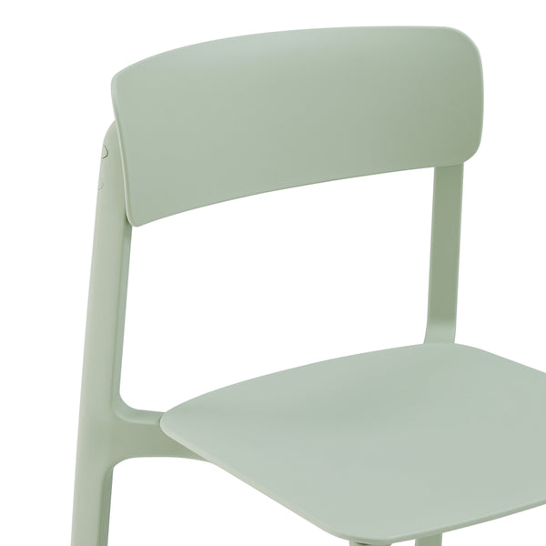 Tibo Stackable Indoor Outdoor Side Chair Versatile Colorful Modern Seating for Patio Garden