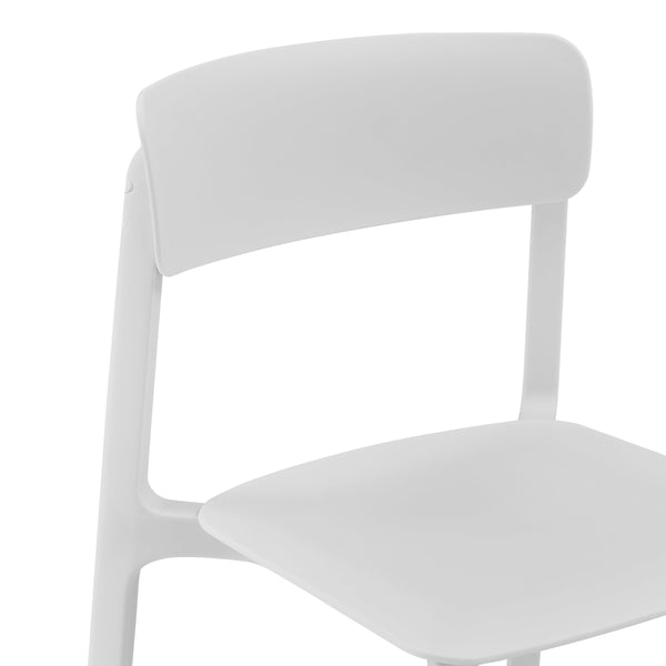 Tibo Stackable Indoor Outdoor Side Chair Versatile Colorful Modern Seating for Patio Garden