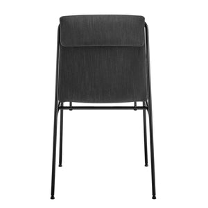 Ludvig Ergonomic Upholstered Side Chair Set of 2 with Metal Base for Modern Dining Spaces