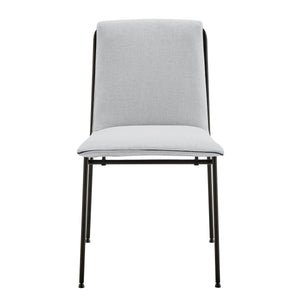 Ludvig Ergonomic Upholstered Side Chair Set of 2 with Metal Base for Modern Dining Spaces