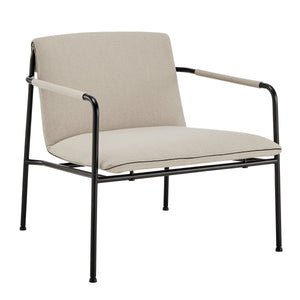 Ludvig Lounge Chair Powder Coated Steel Frame Fabric Seat for Modern Living Room Reading