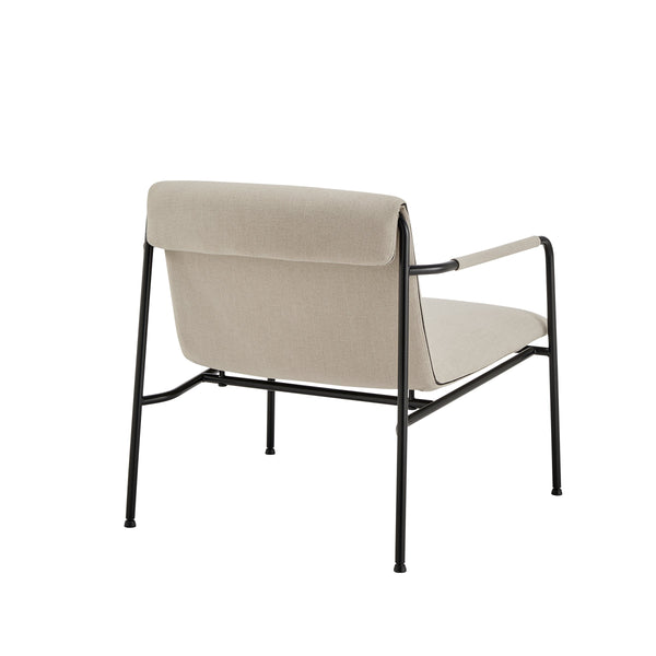 Ludvig Lounge Chair Powder Coated Steel Frame Fabric Seat for Modern Living Room Reading