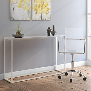 Chloe Acrylic Office Chair with One-piece Transparent Seat and Polished Chrome Base