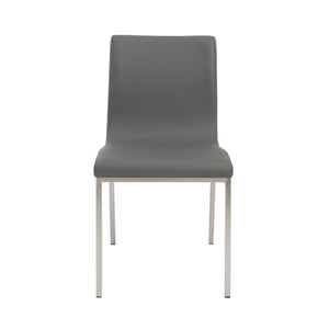 Scott Contemporary Dining Side Chair with Steel Base for Modern Home Room Seating