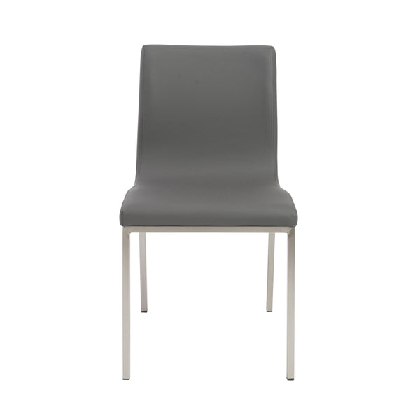 Scott Contemporary Dining Side Chair with Steel Base for Modern Home Room Seating