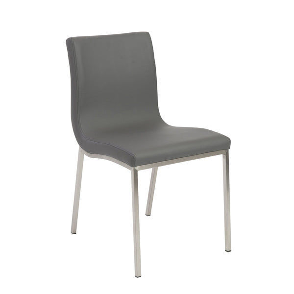 Scott Contemporary Dining Side Chair with Steel Base for Modern Home Room Seating