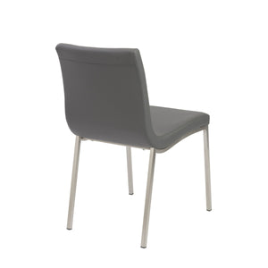 Scott Contemporary Dining Side Chair with Steel Base for Modern Home Room Seating