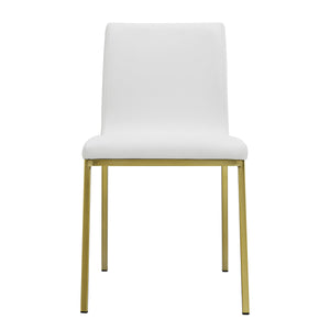 Scott Contemporary Dining Side Chair with Steel Base for Modern Home Room Seating