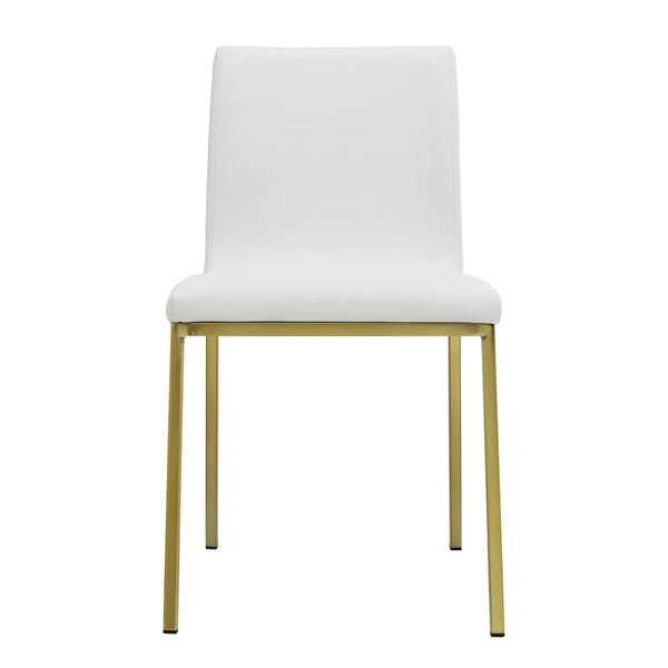 Scott Contemporary Dining Side Chair with Steel Base for Modern Home Room Seating