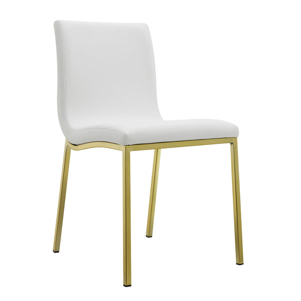 Scott Contemporary Dining Side Chair with Steel Base for Modern Home Room Seating