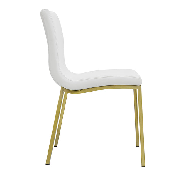 Scott Contemporary Dining Side Chair with Steel Base for Modern Home Room Seating