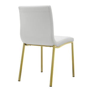 Scott Contemporary Dining Side Chair with Steel Base for Modern Home Room Seating