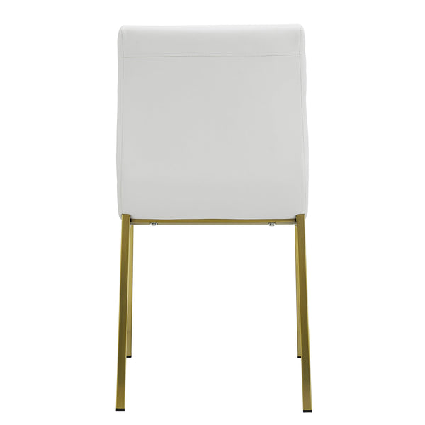 Scott Contemporary Dining Side Chair with Steel Base for Modern Home Room Seating