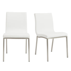 Scott Contemporary Dining Side Chair with Steel Base for Modern Home Room Seating
