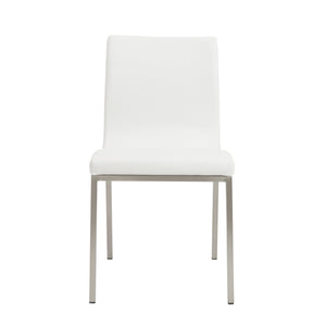 Scott Contemporary Dining Side Chair with Steel Base for Modern Home Room Seating