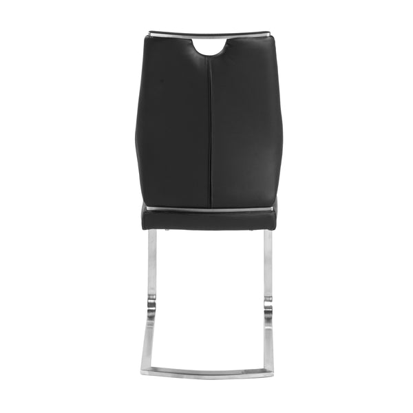 Lexington Leatherette Upholstered Dining Side Chairs with Steel Base Modern Seating Set of 2