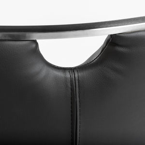 Lexington Leatherette Upholstered Dining Side Chairs with Steel Base Modern Seating Set of 2