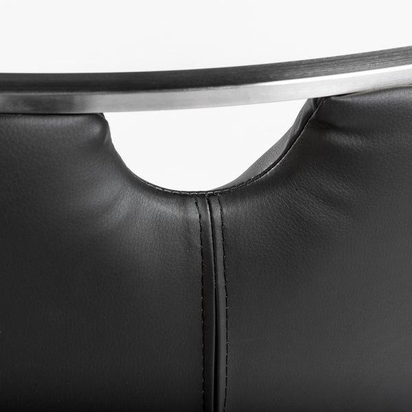 Lexington Leatherette Upholstered Dining Side Chairs with Steel Base Modern Seating Set of 2