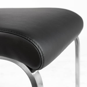 Lexington Leatherette Upholstered Dining Side Chairs with Steel Base Modern Seating Set of 2