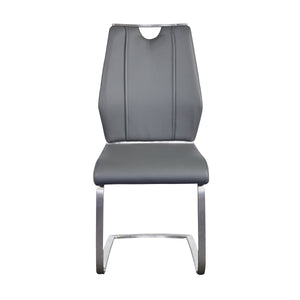 Lexington Leatherette Upholstered Dining Side Chairs with Steel Base Modern Seating Set of 2