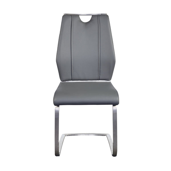 Lexington Leatherette Upholstered Dining Side Chairs with Steel Base Modern Seating Set of 2