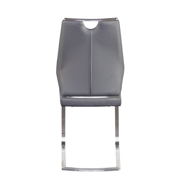 Lexington Leatherette Upholstered Dining Side Chairs with Steel Base Modern Seating Set of 2