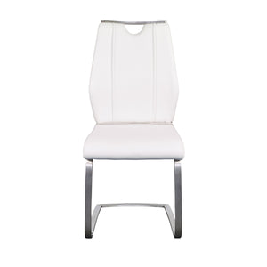 Lexington Leatherette Upholstered Dining Side Chairs with Steel Base Modern Seating Set of 2