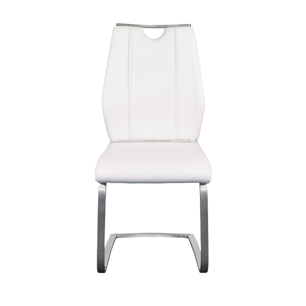 Lexington Leatherette Upholstered Dining Side Chairs with Steel Base Modern Seating Set of 2