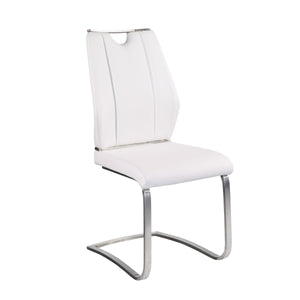 Lexington Leatherette Upholstered Dining Side Chairs with Steel Base Modern Seating Set of 2