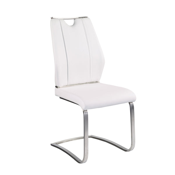 Lexington Leatherette Upholstered Dining Side Chairs with Steel Base Modern Seating Set of 2