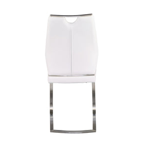 Lexington Leatherette Upholstered Dining Side Chairs with Steel Base Modern Seating Set of 2