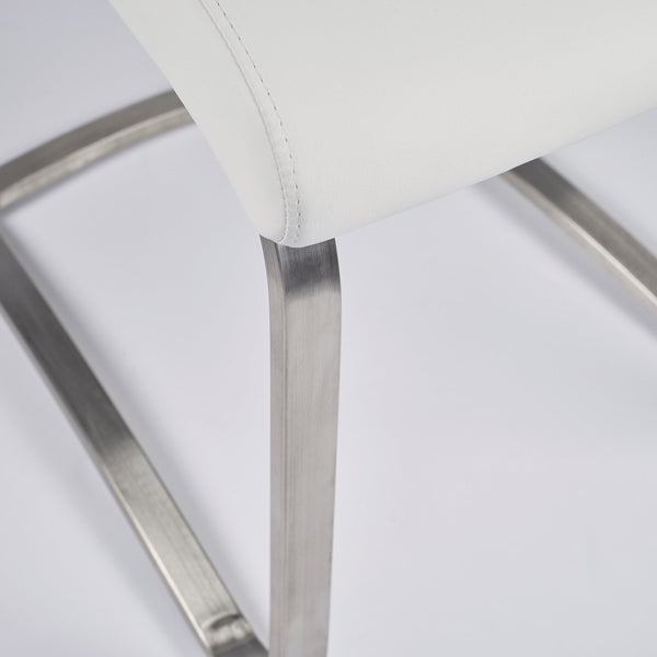 Lexington Leatherette Upholstered Dining Side Chairs with Steel Base Modern Seating Set of 2