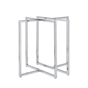 Legend Contemporary Steel Dining Table Base Set with Adjustable Feet for Any Tabletop