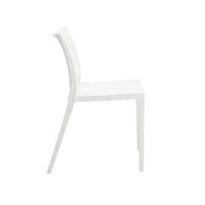 Leslie Polypropylene Stackable Patio Side Chair Set Durable All Weather Seating