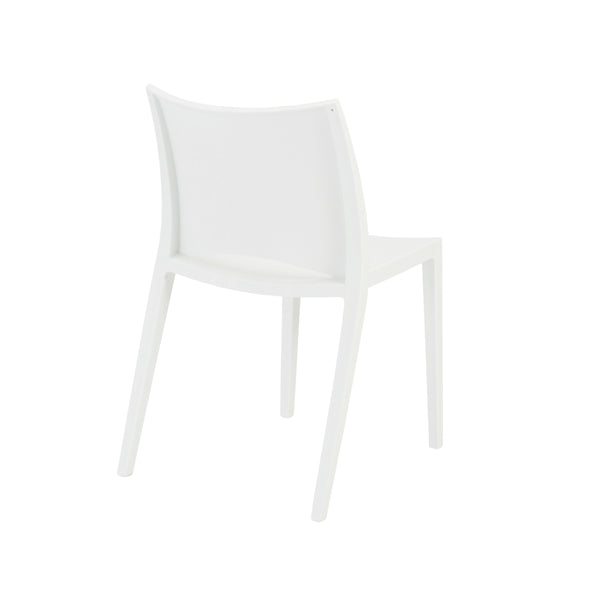 Leslie Polypropylene Stackable Patio Side Chair Set Durable All Weather Seating