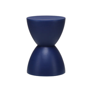 Sallie Outdoor Hourglass Plastic Stool Versatile All Weather Accent Seating for Patio or Indoors