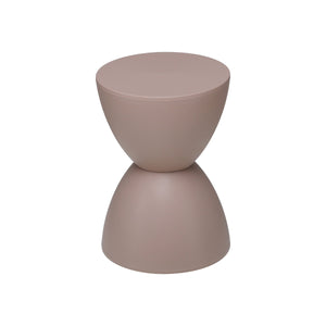 Sallie Outdoor Hourglass Plastic Stool Versatile All Weather Accent Seating for Patio or Indoors
