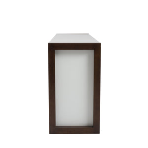 Manon Contemporary Sideboard with Matte Finish and Dark Walnut Trim for Modern Living