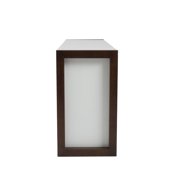 Manon Contemporary Sideboard with Matte Finish and Dark Walnut Trim for Modern Living