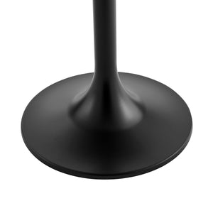 Astrid Tulip Pedestal Side Table with Veneer or Ceramic Top for Modern Living Spaces Accent