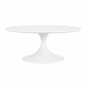 EE Test Vendor Astrid Tulip Base Coffee Table with Dual Finish Top for Modern Living Rooms EETEST-90287WHT-KIT