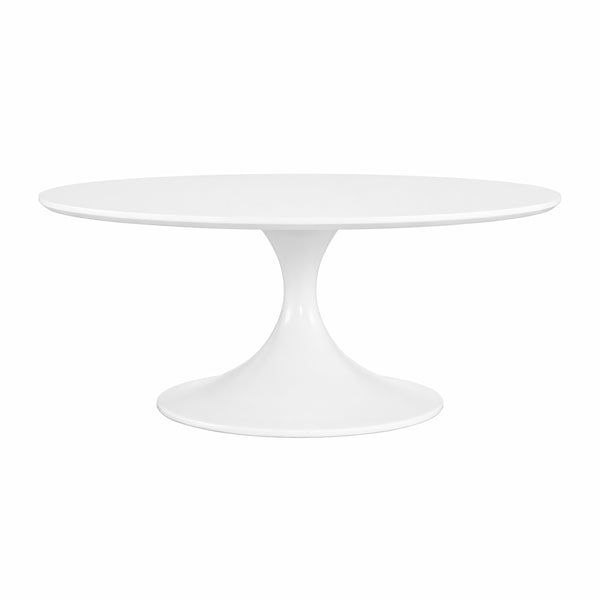 EE Test Vendor Astrid Tulip Base Coffee Table with Dual Finish Top for Modern Living Rooms EETEST-90287WHT-KIT