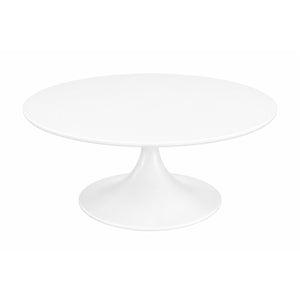 Astrid Tulip Base Coffee Table with Dual Finish Top for Modern Living Rooms