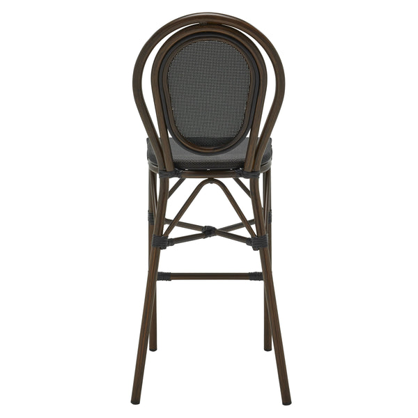 Erlend Stackable Aluminum Outdoor Barstool Breathable Mesh Seat for Patio Entertaining