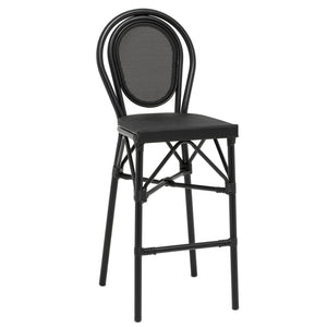 Erlend Stackable Aluminum Outdoor Barstool Breathable Mesh Seat for Patio Entertaining
