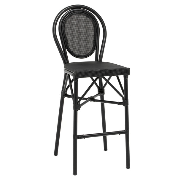 Erlend Stackable Aluminum Outdoor Barstool Breathable Mesh Seat for Patio Entertaining