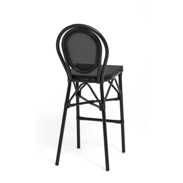 Erlend Stackable Aluminum Outdoor Barstool Breathable Mesh Seat for Patio Entertaining