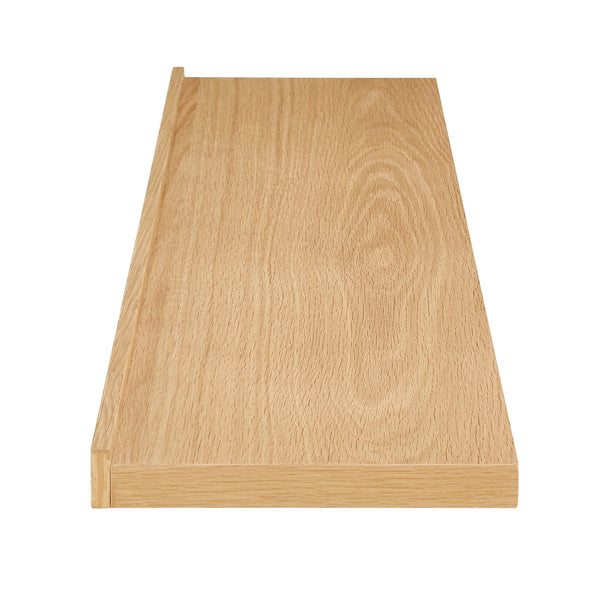 Bianca Modern Walnut Finish Wall Shelf for Books Decor and Display Accents