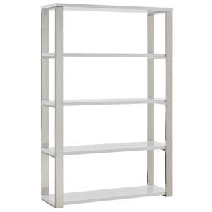 Dillon Five Shelf Bookcase with Steel Frame for Modern Office Storage and Display